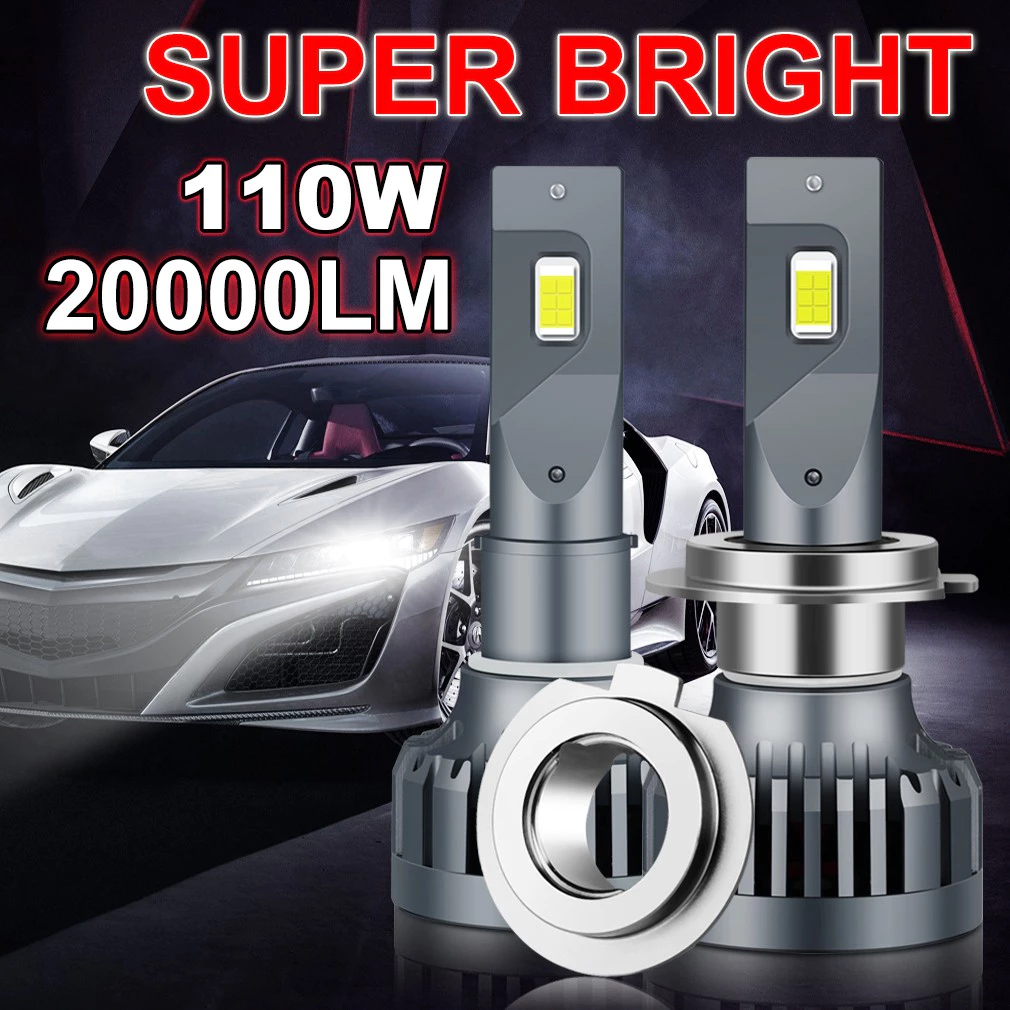 2Pcs 110W LED Healight H7 H1 H9 H4  HB3  Car Headlights LED Canbus 20000LM 12-24V