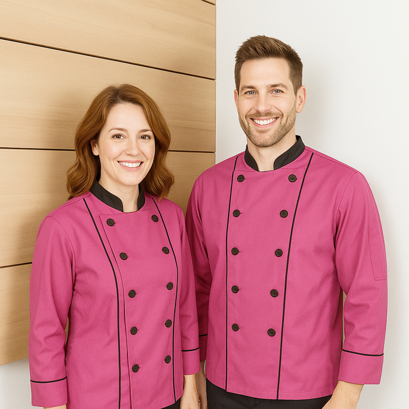 Chef Wear PANAMA Baju Koki LS Pink S-XL