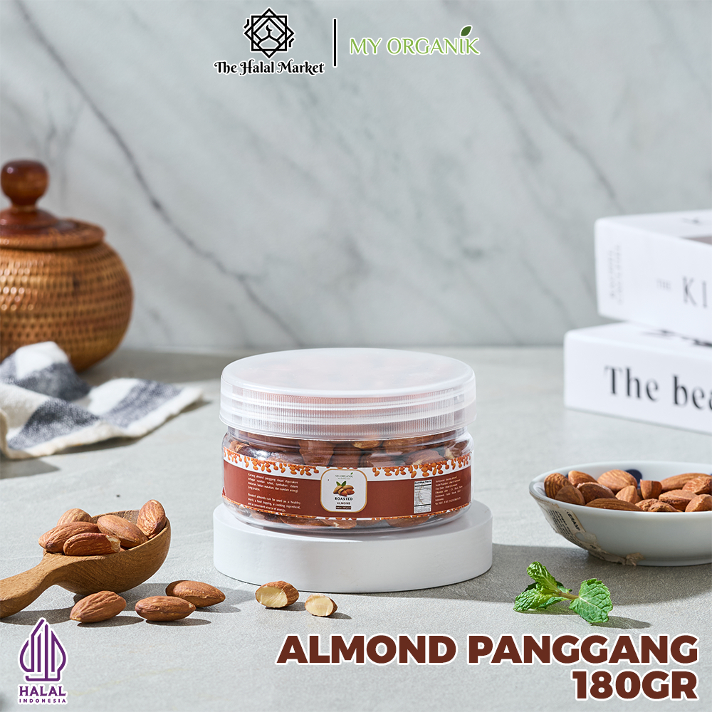 

My Organik Kacang Almond Panggang Roasted Almond Original 180 gram Kemasan Jar