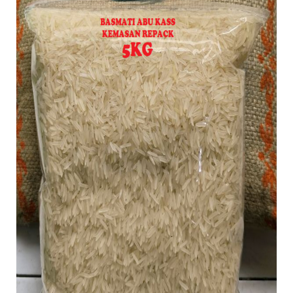 

Beras Basmati Abu Kass Kemasan Repack 5kg Premium Basmati India