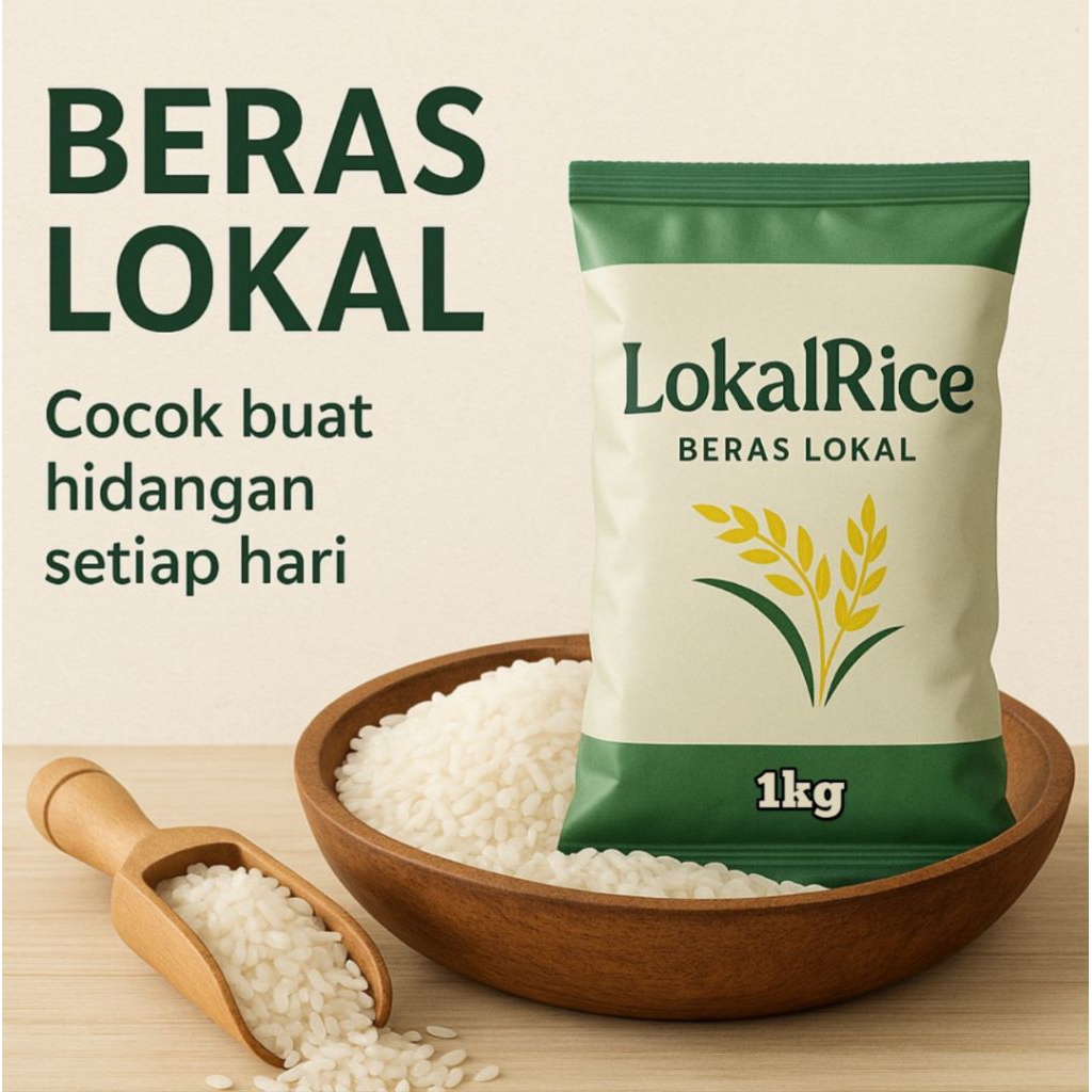 

LokalRice Beras Lokal 1kg - Untuk Masakan Harian