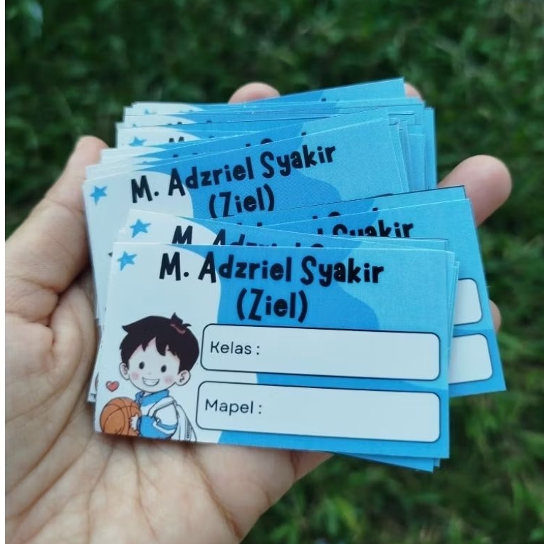 

STIKER LABEL BUKU FREE DESAIN ISI 44PCS /STIKER NAMA
