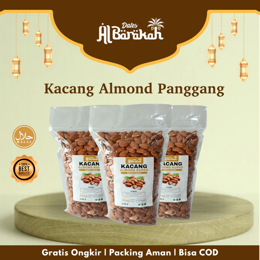 

Kacang Almond Panggang - Fresh, Renyah, & Sehat untuk Camilan & Topping