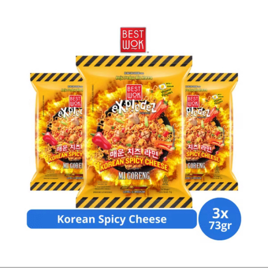 

Best Wok Mi Goreng Korean Spicy Cheese 3x73gr – Pedas Gurih Ala Korea, Bikin Meledak di Lidah!