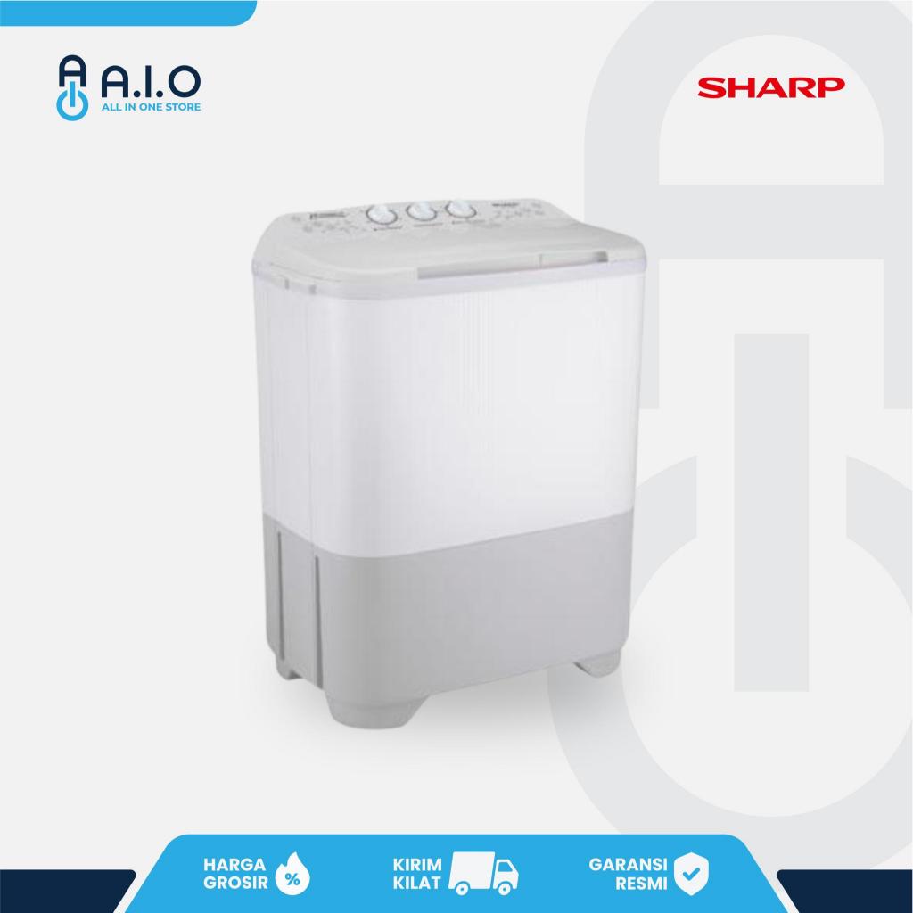 SHARP - MESIN CUCI 2 TABUNG 8 KG - ES T80MW HK