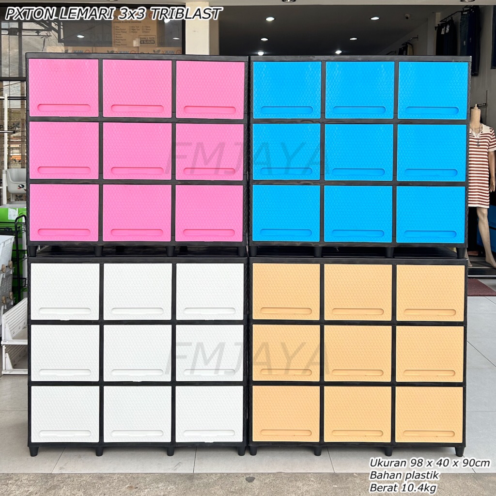 [SRH] PXTON LEMARI 3x3 TRIBLAST || LEMARI PLASTIK MEJA TV || LEMARI PORTABLE TEBAL || LEMARI 3 SUSUN