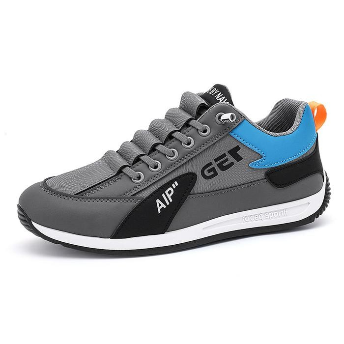 Aerostreet - Sepatu  Running Sneakers Pria Wanita Nishikawa Warna Grey Abu Abu Kets