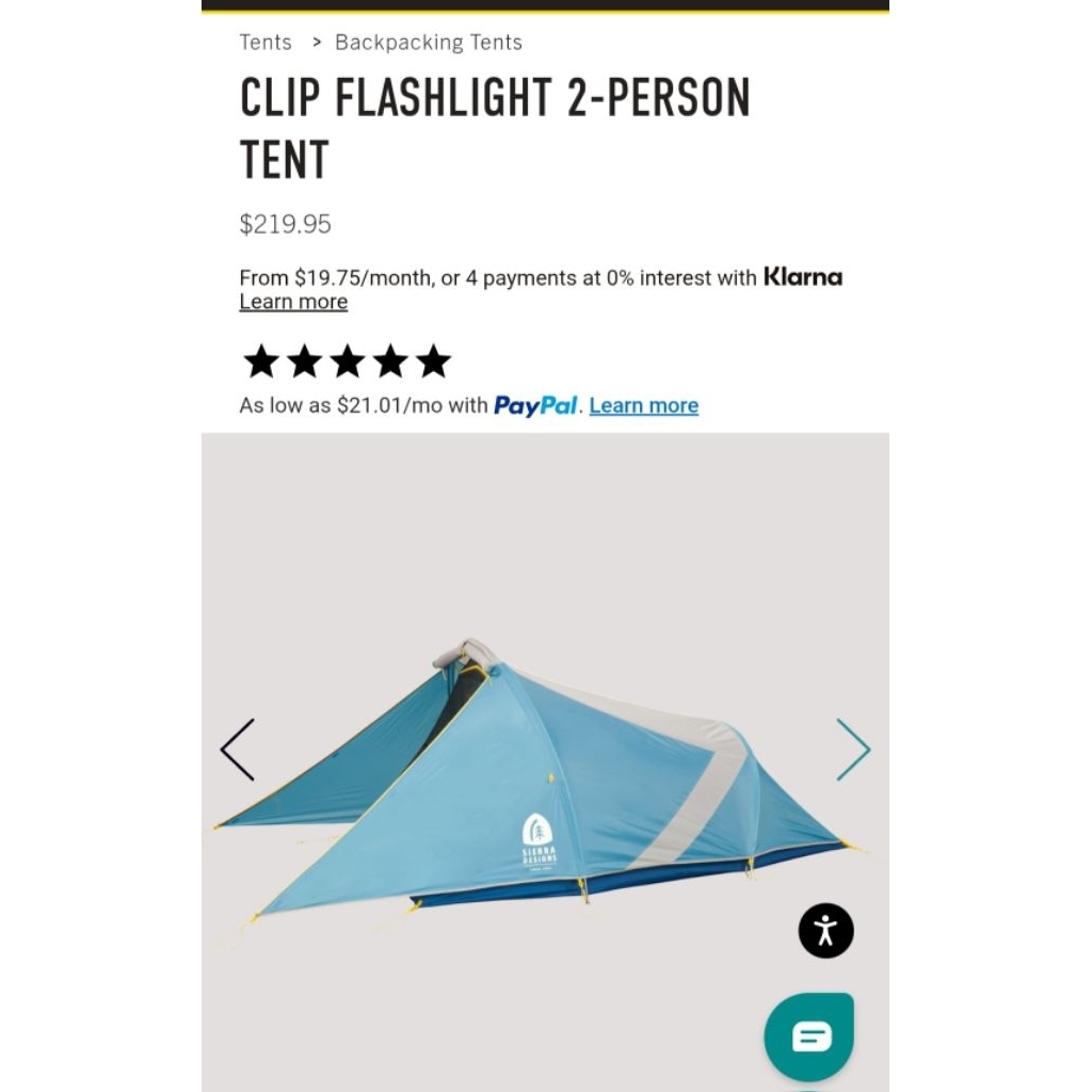 Sierra Design Clip Flashlight 2 tenda camping bikepacking
