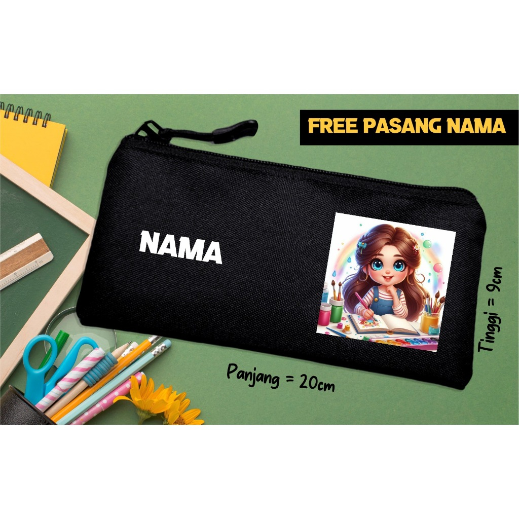 

FRee Nama tempat pensil aesthetic korea style remaja