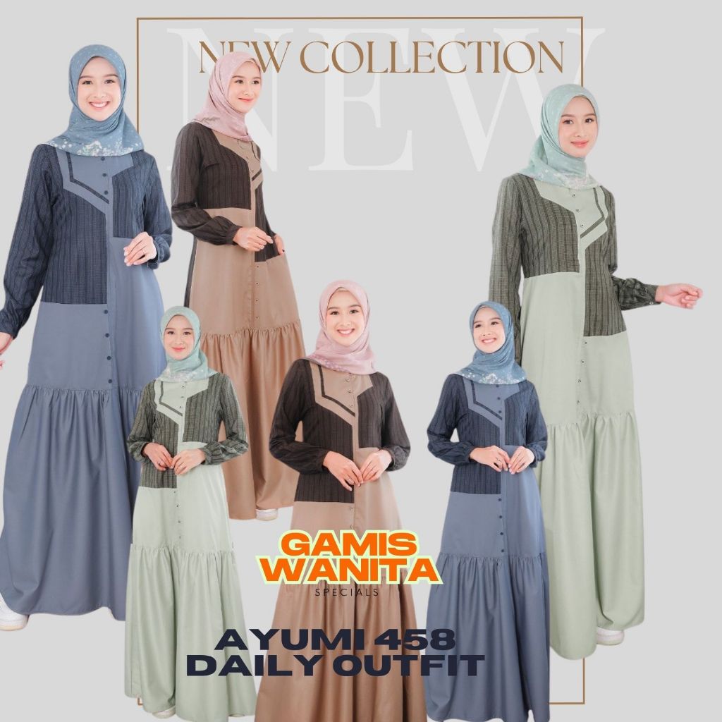 GAMIS WANITA ETHICA AYUMI 458  / BAJU DRESS GAMIS KATUN VALDENA CASUAL & SIMPLE