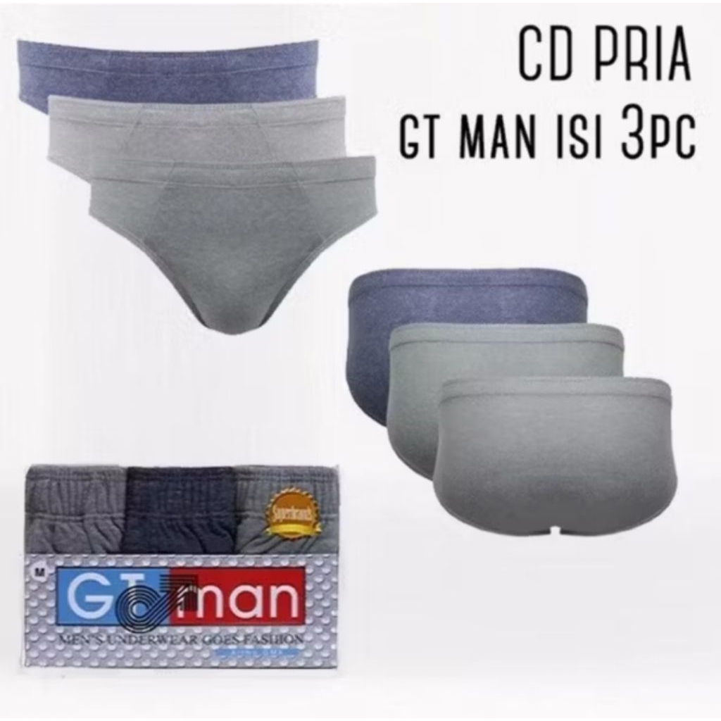 isi 3pcs celana dalam GT MAN GMX / cd pria gt man / celana dalam pria gt man underwear