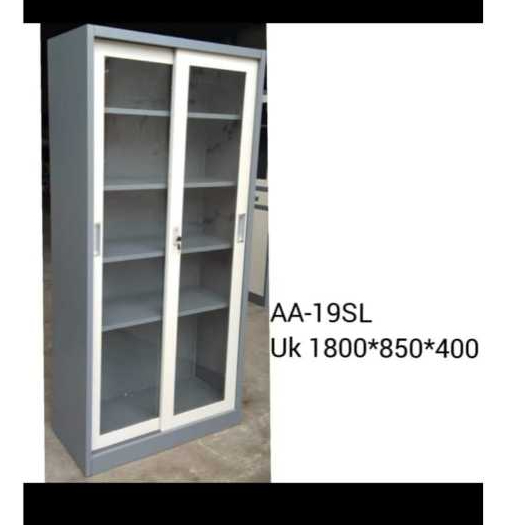 Lemari Arsip Besi Sliding AA-19-SL/ Lemari Besi Sliding/ Lemari Besi Kaca