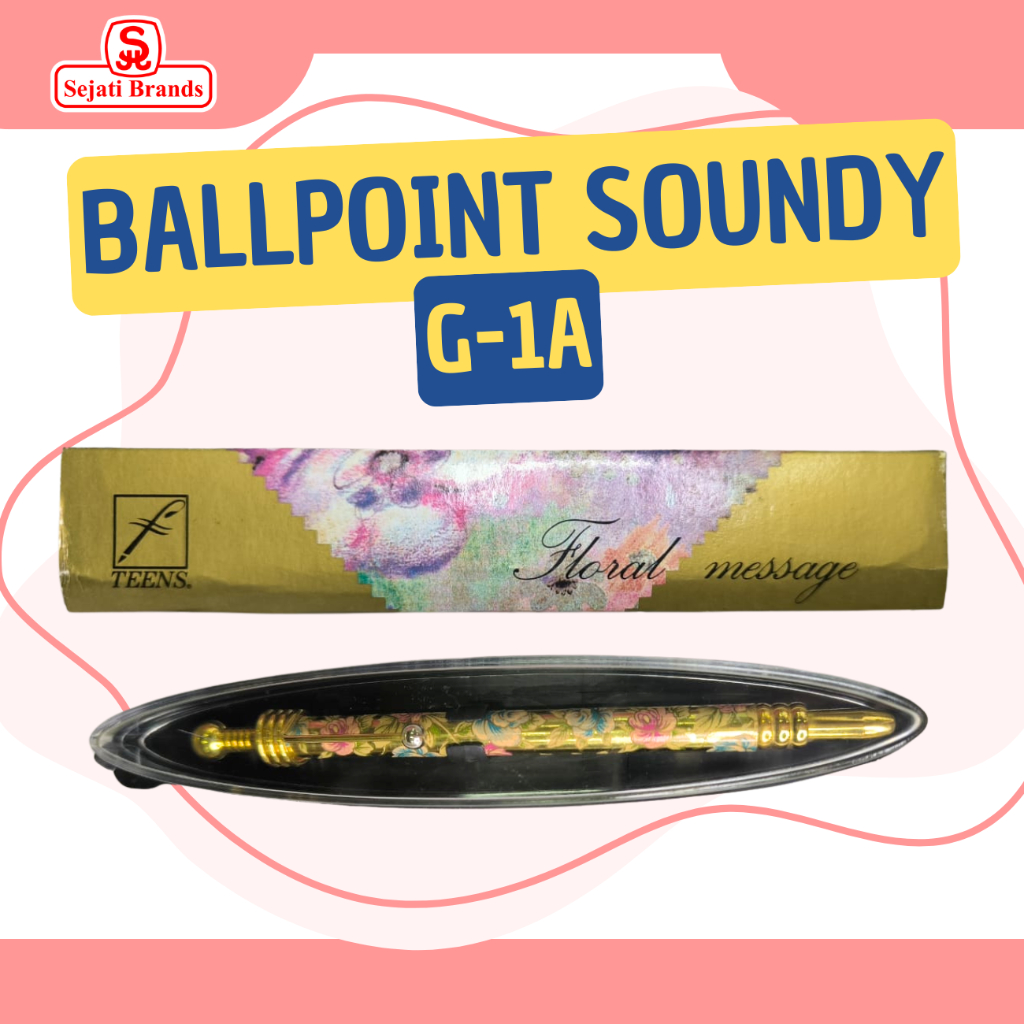 

CLEARANCE SEJATI Ballpoint Soundy G-1A | Pulpen Souvenir | Pulpen Cetek Tinta Hitam | Souvenir