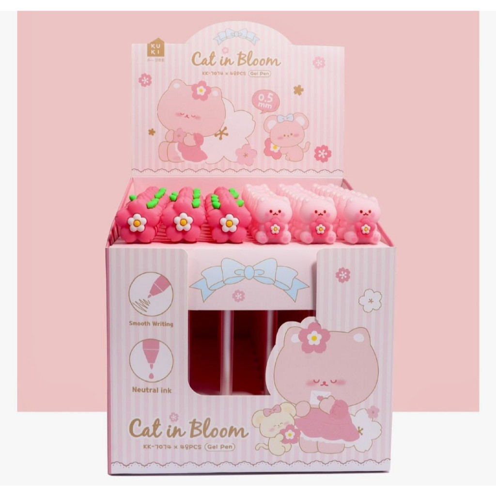 

(2PCS) PULPEN KUKI KK-7074 CAT IN BLOOM / BALLPEN / PENA
