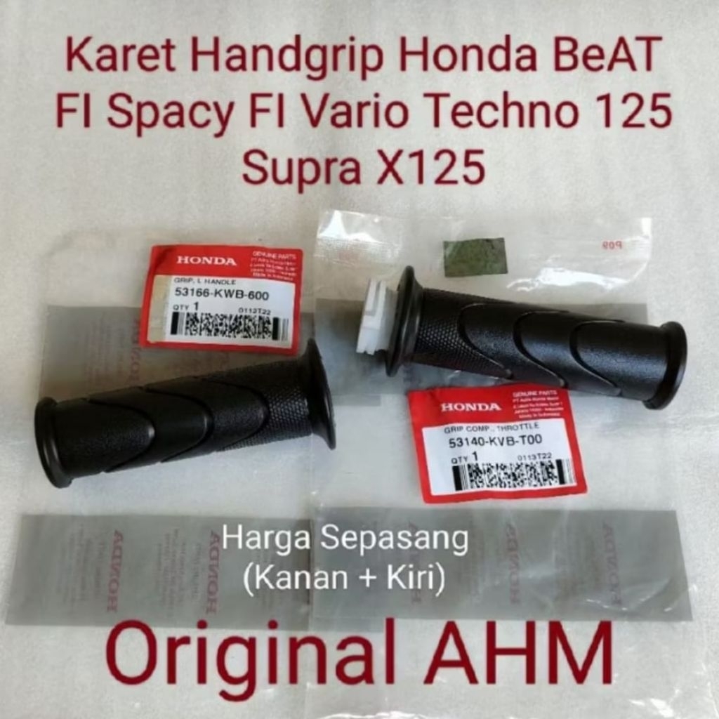 Handgrip Grip Handfat + Pipa Gas Beat FI 2012-2014 Spacy Vario Techno 125 Supra X 125 ORI /ASLI  KVB