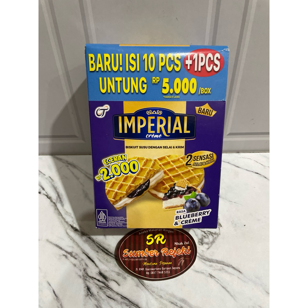 

IMPERIAL CREME BISKUIT SUSU DENGAN SELAI &KRIM ISI 10bungkus