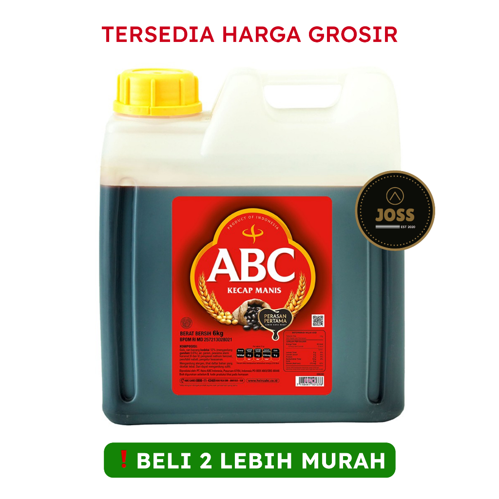 

[KHUSUS INSTAN] Kecap Manis ABC Jerigen 6kg