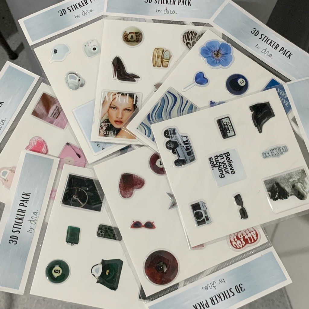 

3D Sticker pack / sticker 3d / sticker case / sticker hp / sticker viral / sticker retro / sticker fancy / stiker 3d / sticker skena / sticker y2k / stiker timbul