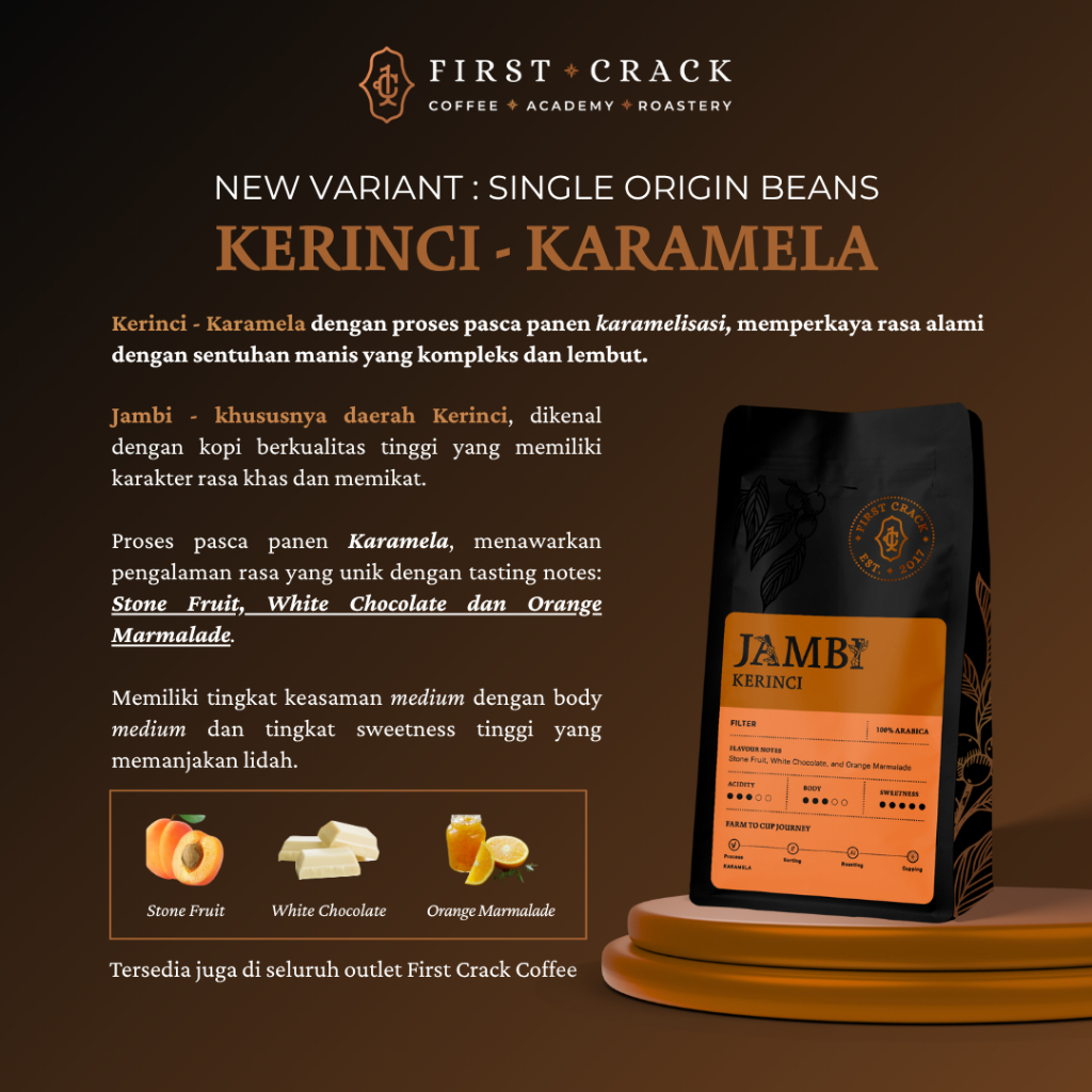 

Biji Kopi Jambi Kerinci 200gr- First Crack Specialty Coffee