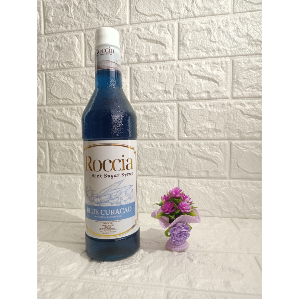 

Minuman sirup ROCCIA rock syrup sugar Blue Curacao 760ml