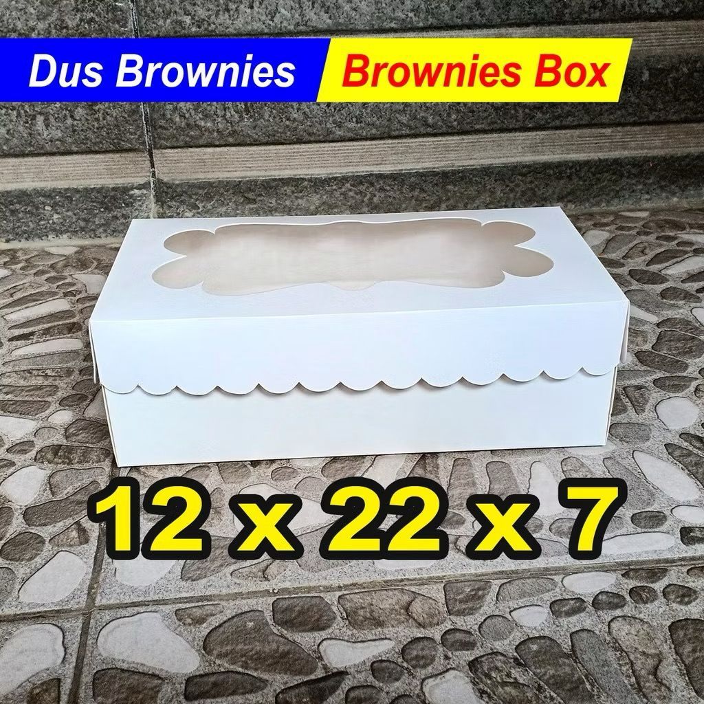 

Dus Kue 12x22x7 TEBAL / 22x12 / Cake Box / Kotak Kue Brownies / 12x22