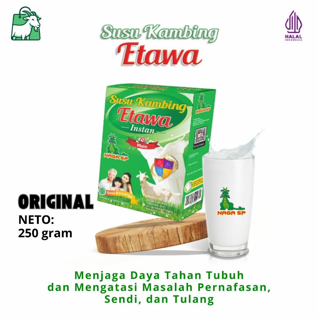 

ETAWA - Susu Kambing Etawa Original 100% Susu Sendi dan Tulang Rasa Original [ 250 gram ]