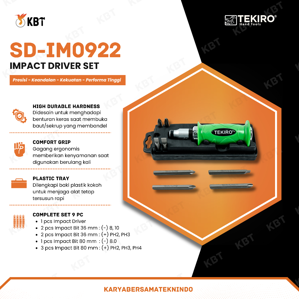 OBENG TUMBUK SET TEKIRO 09 PCS