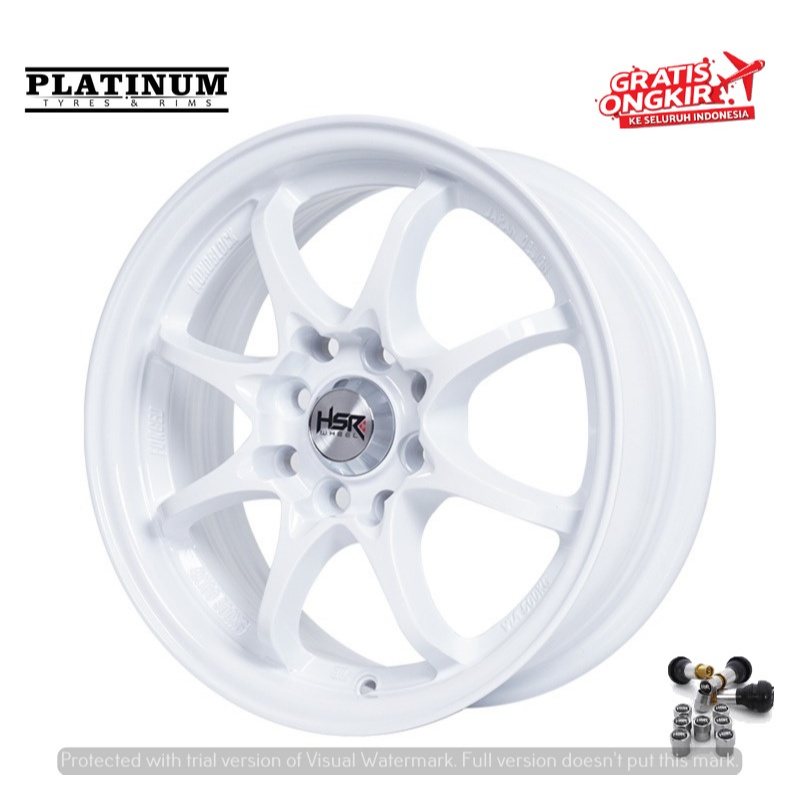 VELG HSR HIROSHIMA RING15 LOBANG 4 PUTIH FOR AVANZA XENIA BRIO AGYA AYLA MOBILIO DLL