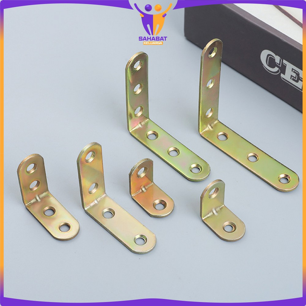 EC Bracket Siku Ambalan L UK 30X30MM Penyangga Rak Dinding / Plat Siku L Besi Stainless Siku Rak Mul