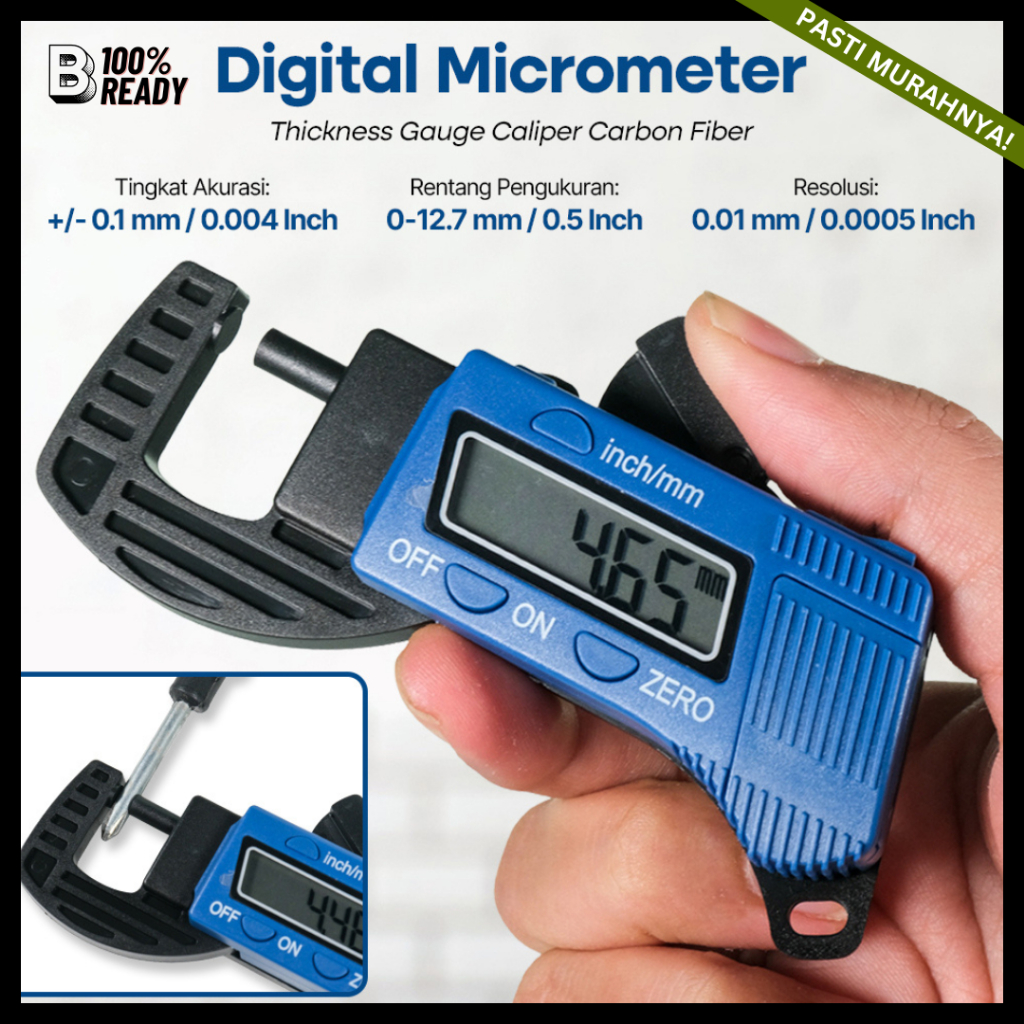 Micrometer / Micrometer Digital / Digital Thickness Caliper Micrometer Gauge / Micrometer Sekrup