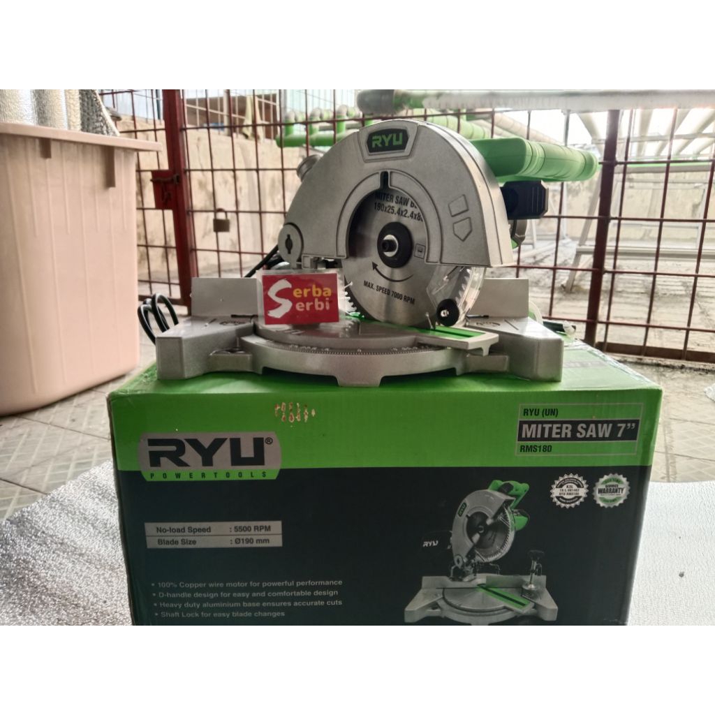 -RMS180 MITTER SAW-Mesin gergaji potong duduk 7"