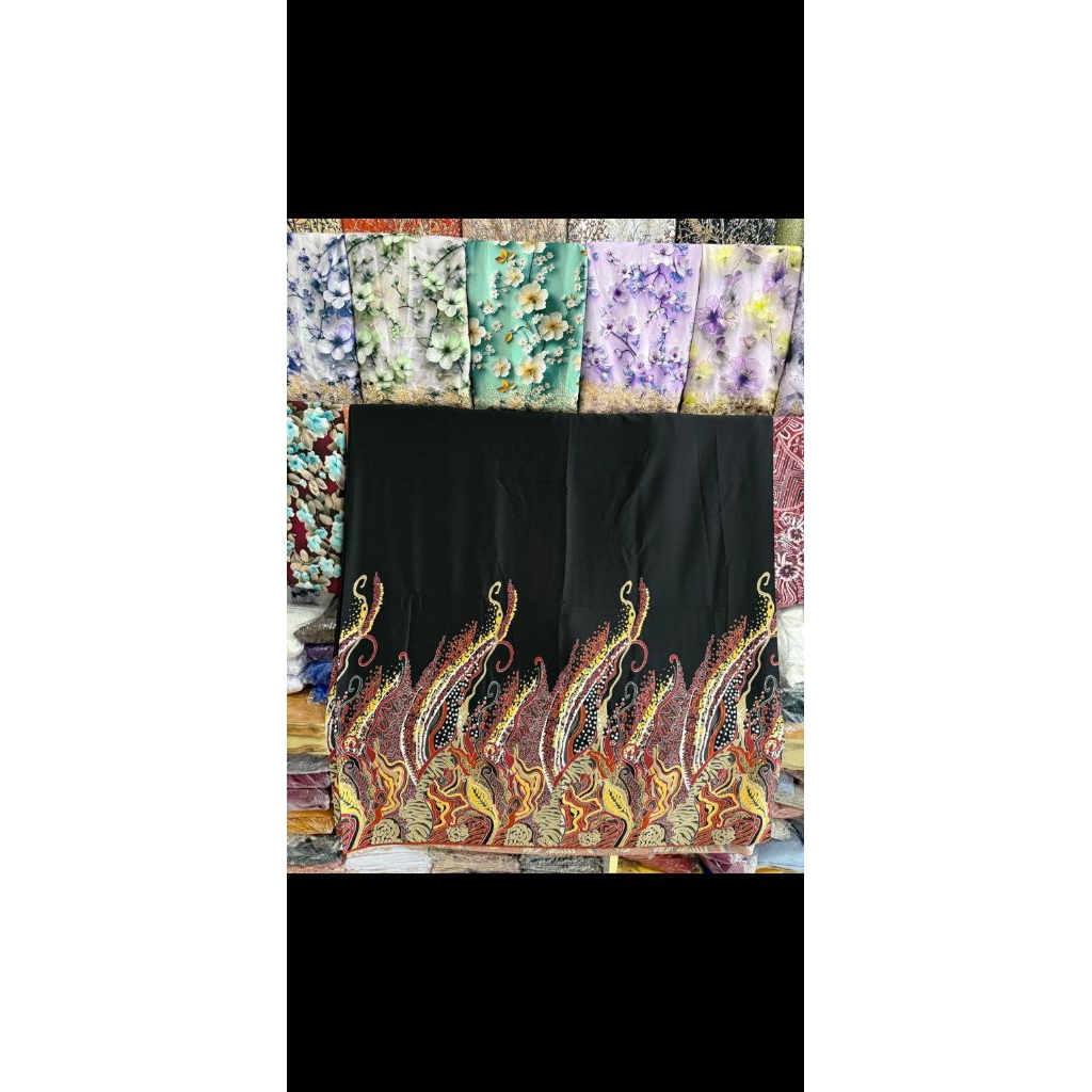 KAIN PASANG ROYAL SILK IMPORT MALAYSIA COUPLE/HITAM