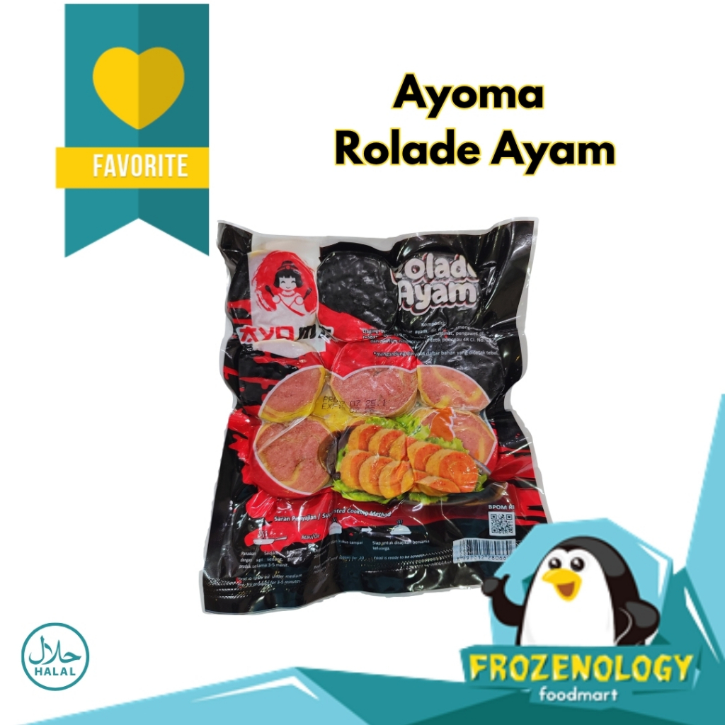 

Ayoma Chicken Rolade Isi 9 (225gram) - Produk Original Best Quality Frozen Food