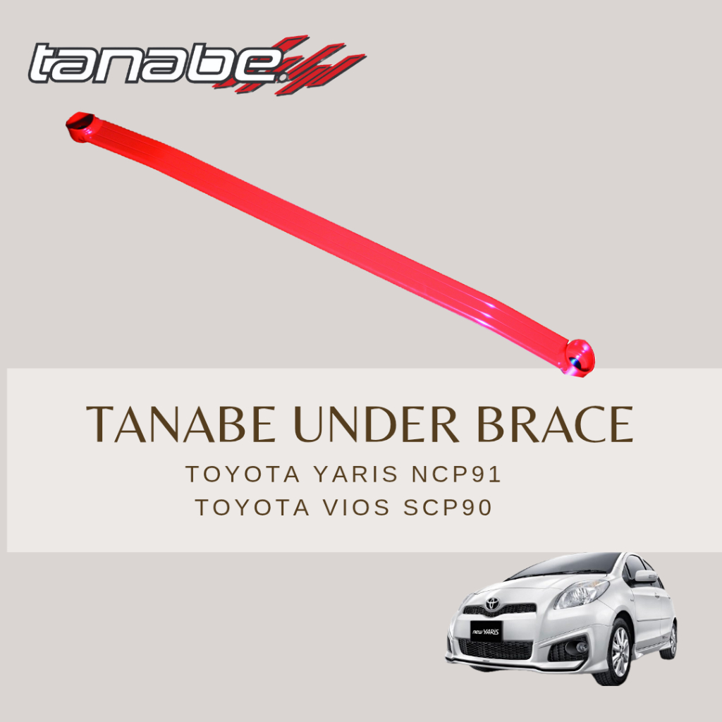 Tanabe Front Under Brace / Lower Bar for Toyota Yaris NCP91 / Vios SCP90 Original Japan