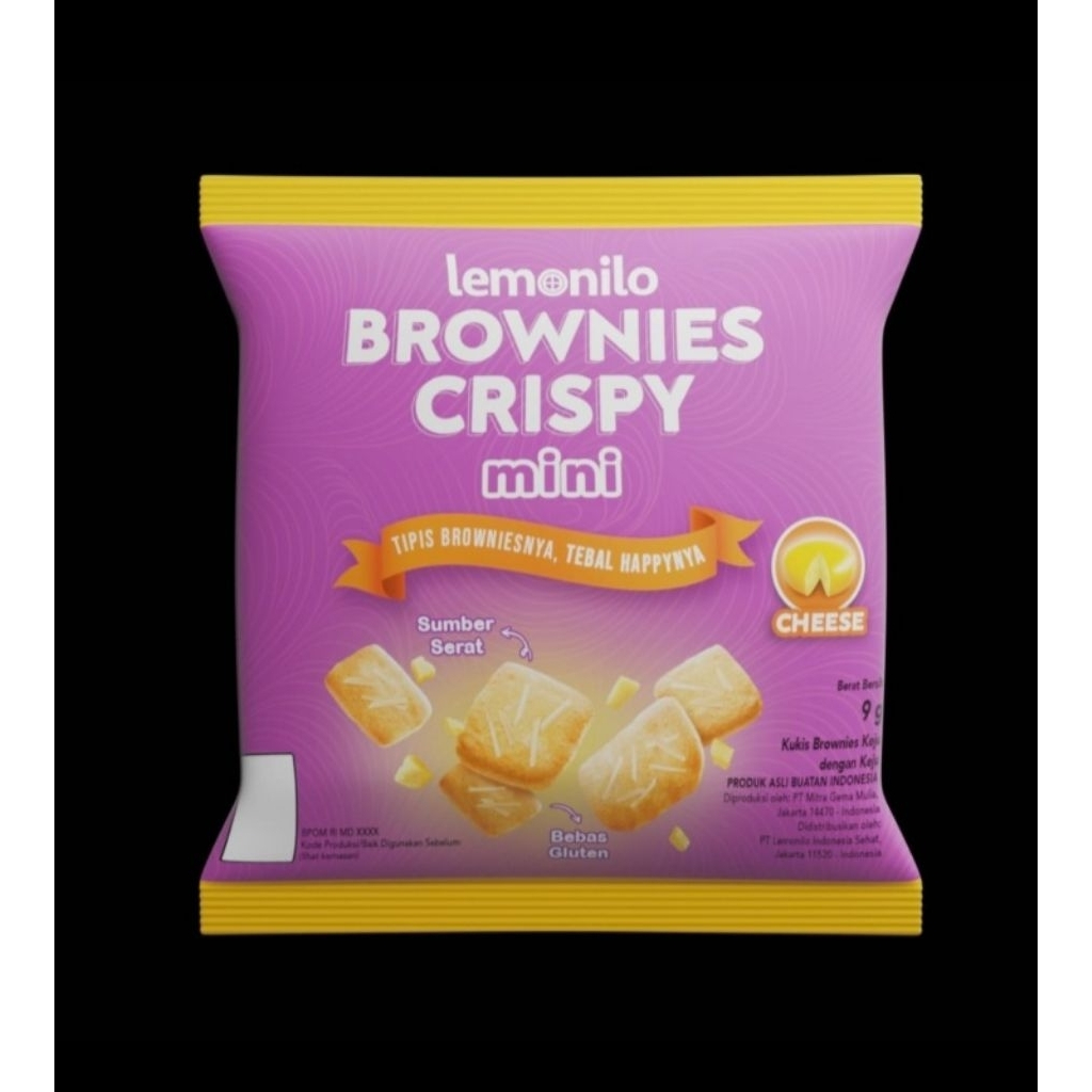 

Lemonilo BROWNIES CRISPY mini TIPIS BROWNIESNYA, TEBAL HAPPYNYA Bebas Gluten Kukis Brownies 9gr