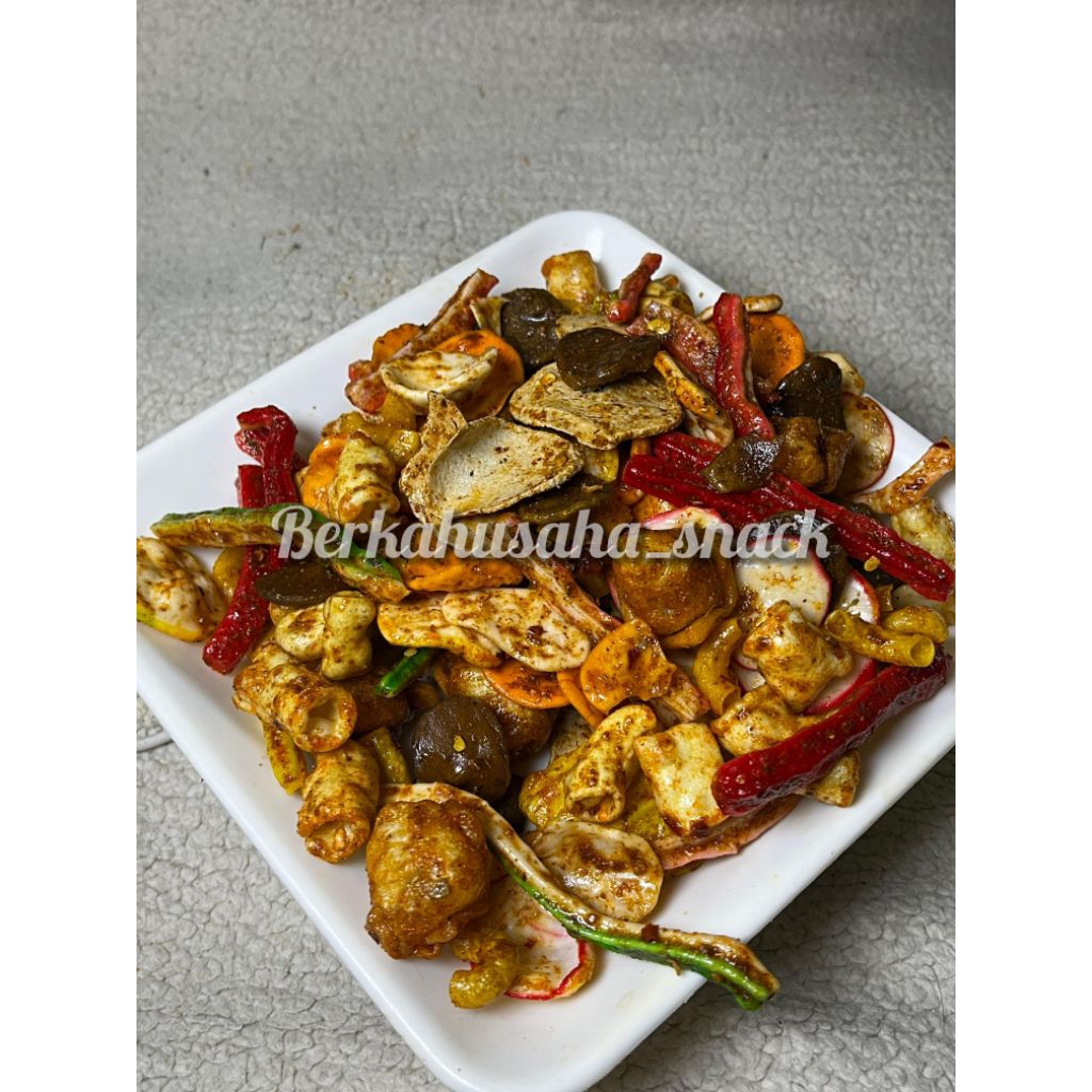 

SEBLAK MIX KERING PEDAS GURIH DAUN JERUK 1 KILO BEST SELLER