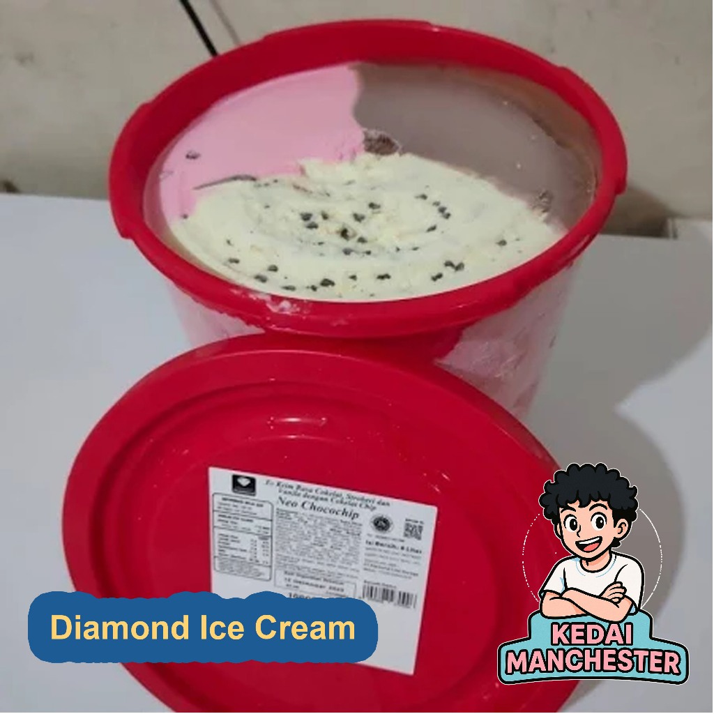

ICE CREAM DIAMOND NEOPOLITAN CHOCOCHIP 3 RASA 8 LITER / Ice Cream Diamond 8 Liter