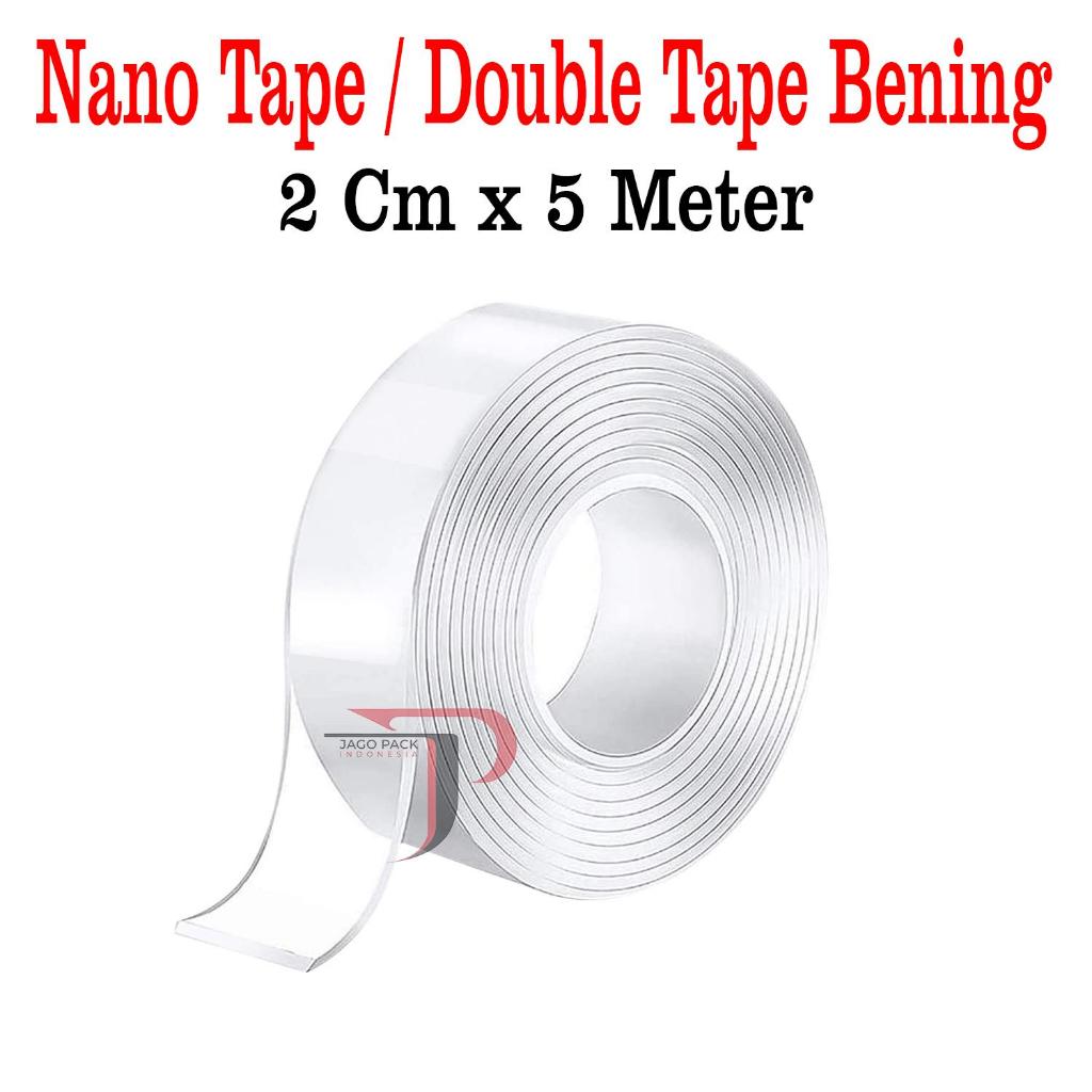 

Double Tape 3M Super Kuat - Double Tape Bening 2 cm x 5 Meter - Nano Tape Bening