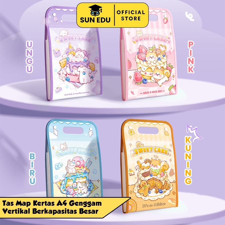 

Penyimpanan Tas Folder Kertas Ujian Berlapis 13 Sekat A4 / File Organizer Map Dokumen Desain Lucu