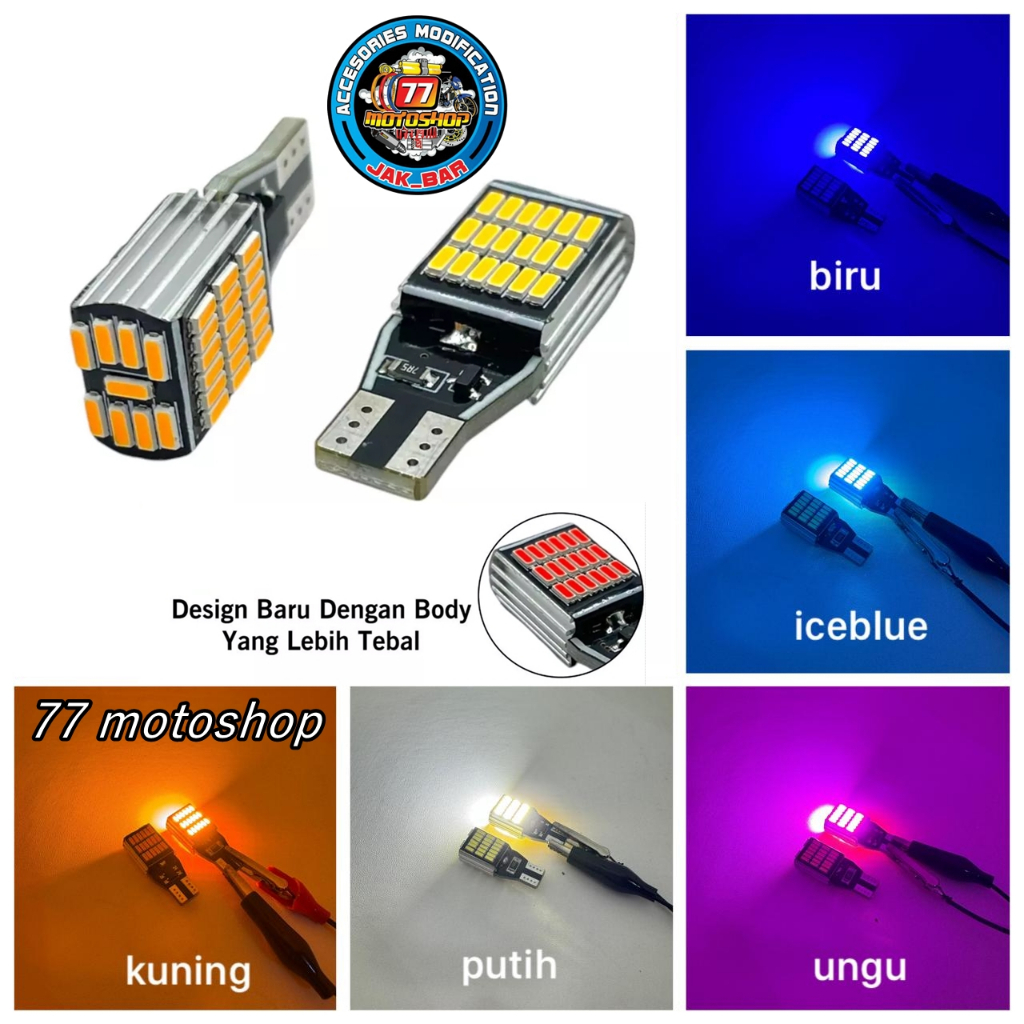 LAMPU SEN SENJA DAJJAL GEN 2 T10/15/16 12V 45 MATA LED UNTUK SEMUA MOTOR DAN MOBIL