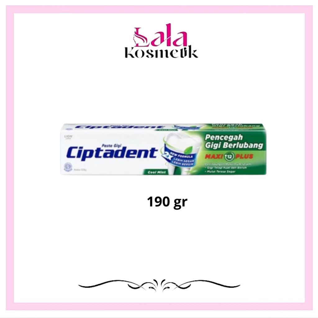 PASTA GIGI CIPTADENT 190 GRAM PASTA GIGI 190 GRAM CIPTADENT WINGS PENCEGAH GIGI BERLUBANG MAXI 190 G