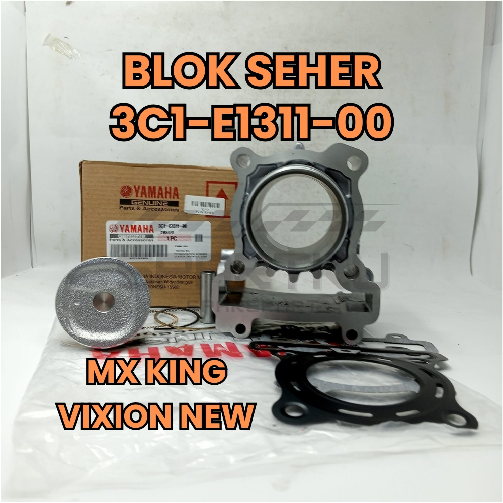[3C1-E1311-00] CYLINDER HEAD ASSY BLOK SEHER TANPA GASKET ORI ASLI YAMAHA MX KING VIXION NEW