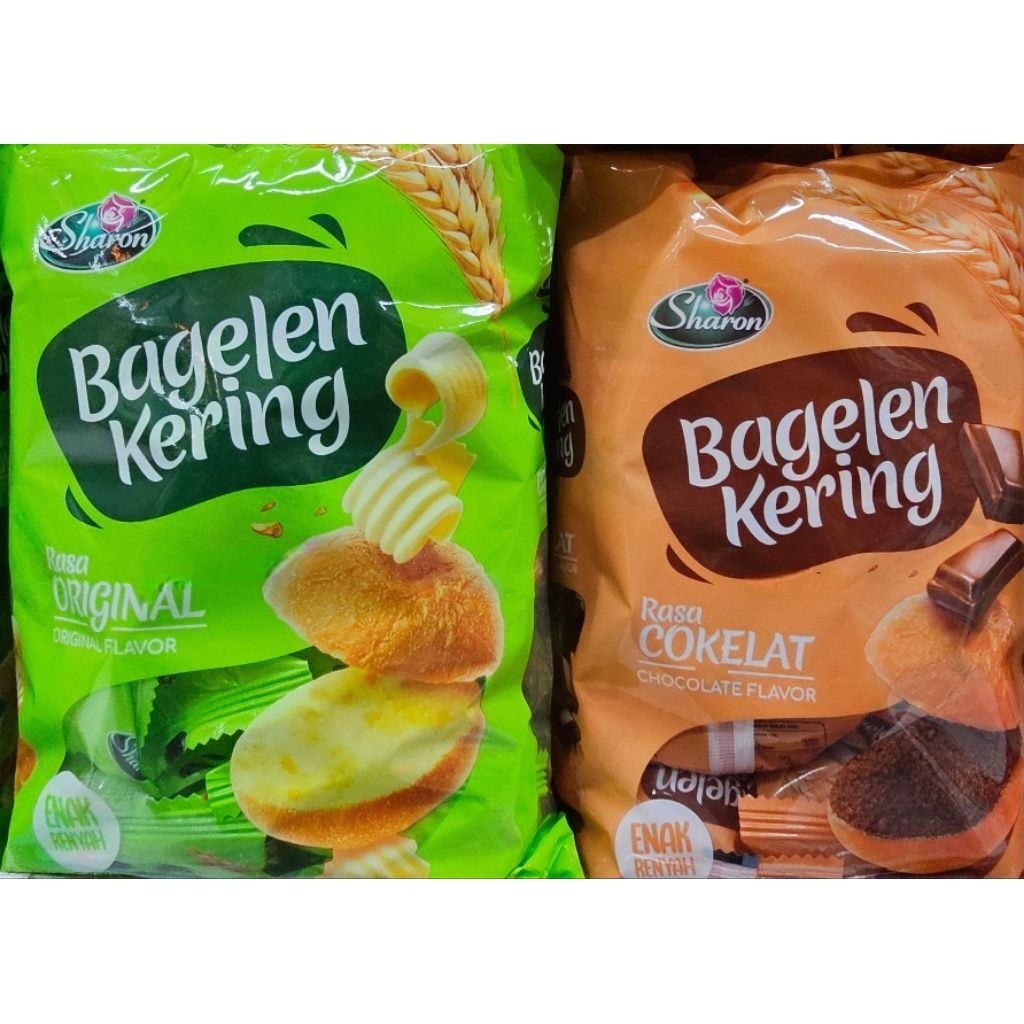 

Sharon Bagelen Kering Original&Coklat 100g - Roti Kering Renyah