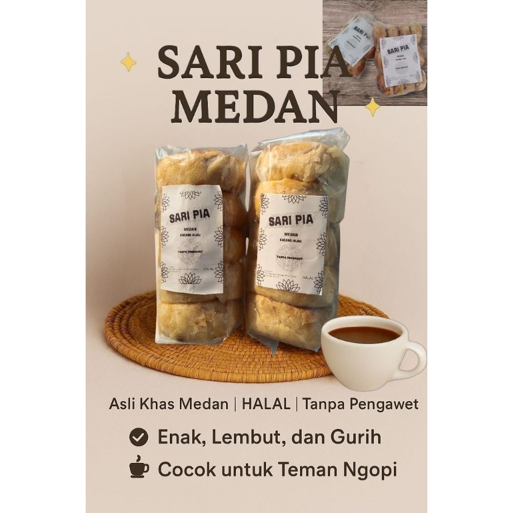 Roti Kacang Hijau / Kue Kacang Hijau / Pia kacang Hijau / Sari Pia Medan
