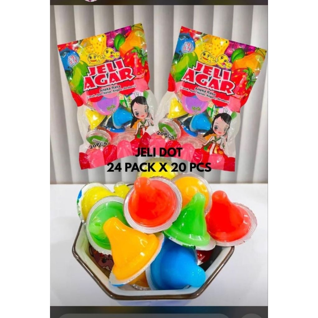 

Permen Cemilan Snack Jelly Jeli Dot Bayi Mainan Anak Murah (isi 20 pcs)
