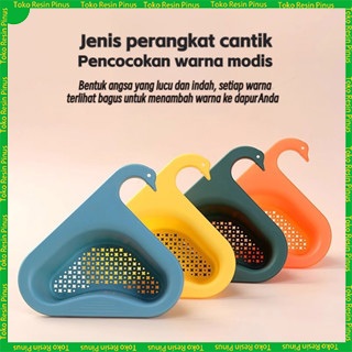 Keranjang pembuangan wastafel dapur, rak keran