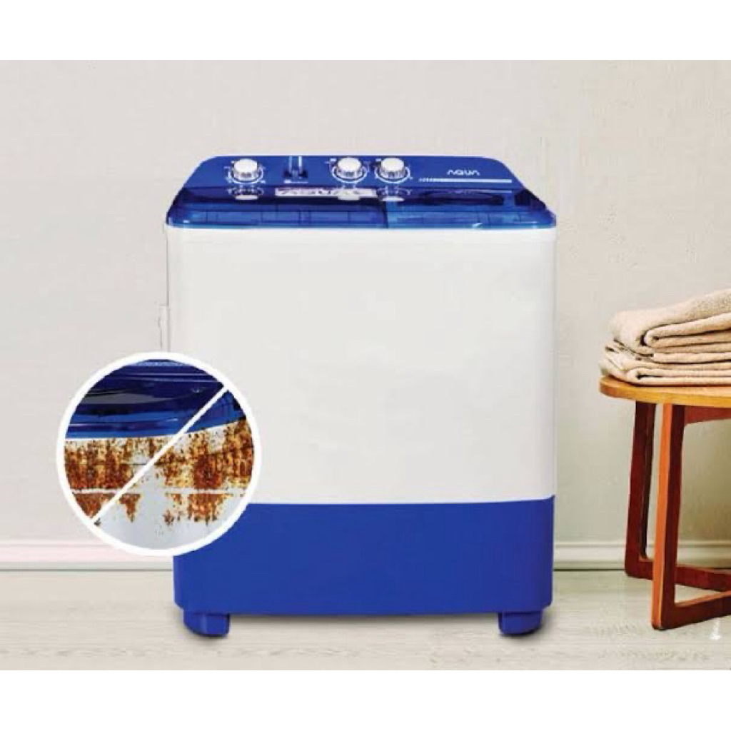 Mesin cuci aqua 2 tabung 7 kg. mesin cuci 2 tabung 7 kg aqua qw 770xt