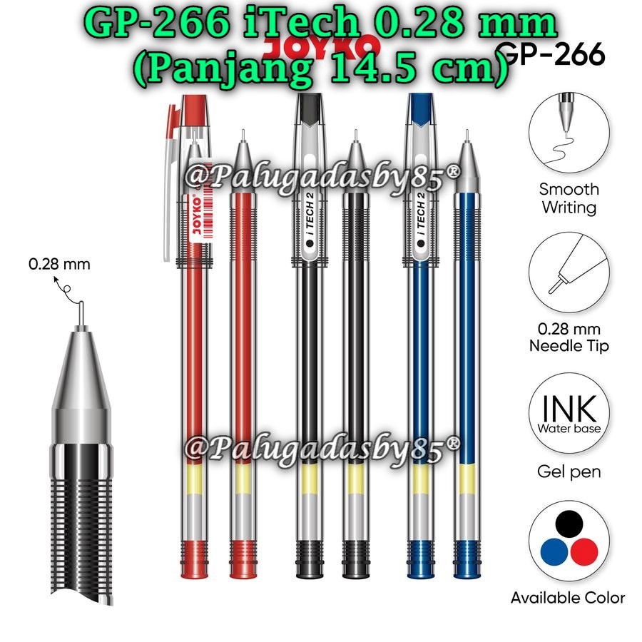 

(1 Biji) GROSIR Gelpen JOYKO GP-266 iTech 2 0.28 mm / JOYKO Gel Pen Pulpen Pena GP-266 (1 Biji)