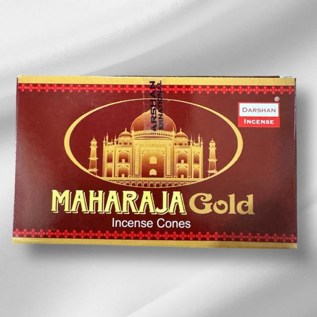Dupa Kerucut India Maharaja Gold BESAR - T: 5cm, Dm: 1,5cm - Isi 10 Biji - Darshan