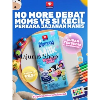 

[1pcs-125ml]-Susu UHT Diamond 125ml 1 Dus Isi 40pcs| Full Cream, Coklat, Stroberi, Marshmallow